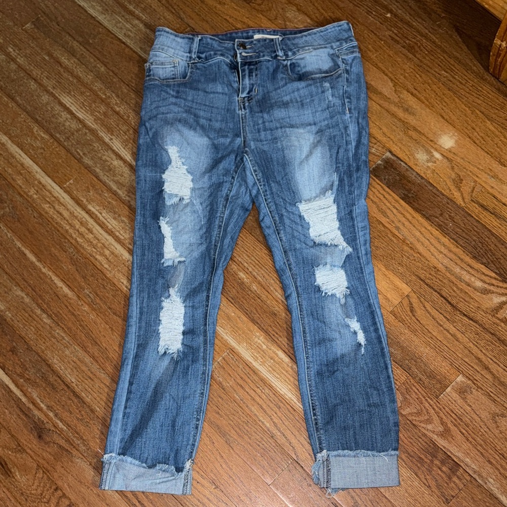 Distressed Blue Women’s Jeans